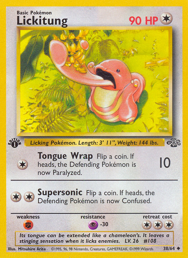 Lickitung (38/64) [Jungle 1st Edition] | I Want That Stuff Brandon