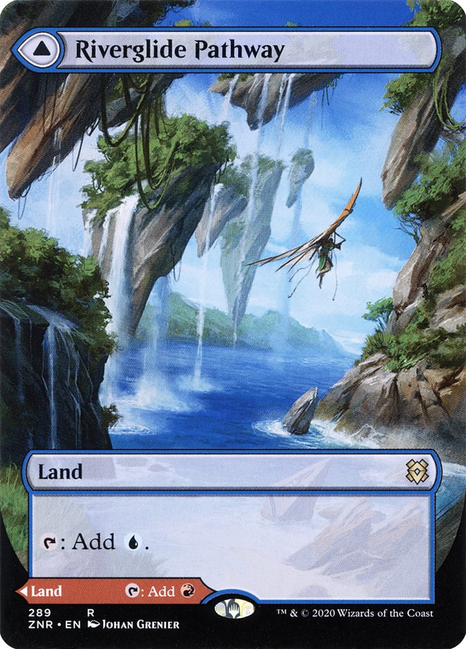 Riverglide Pathway // Lavaglide Pathway (Borderless Alternate Art) [Zendikar Rising] | I Want That Stuff Brandon