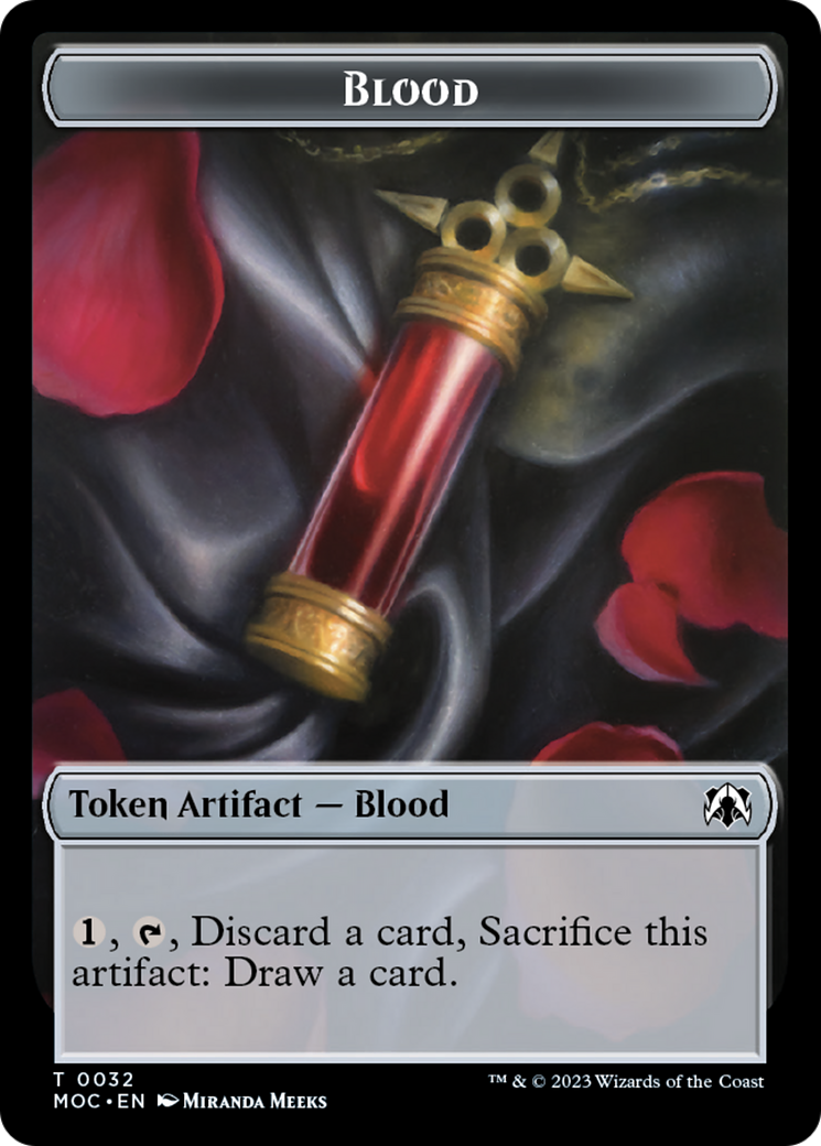 Golem // Blood Double-Sided Token [March of the Machine Commander Tokens] | I Want That Stuff Brandon