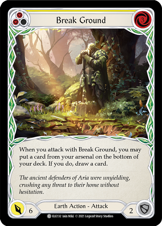 Break Ground (Yellow) [ELE132] (Tales of Aria)  1st Edition Normal | I Want That Stuff Brandon