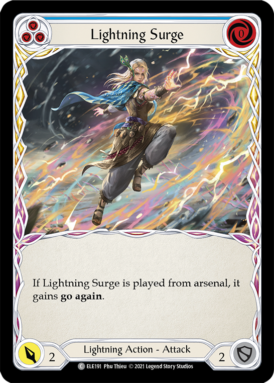 Lightning Surge (Blue) [ELE191] (Tales of Aria)  1st Edition Normal | I Want That Stuff Brandon