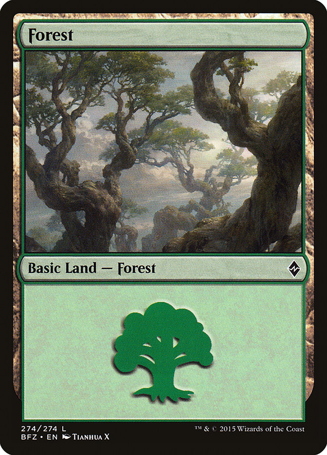 Forest (274a) [Battle for Zendikar] | I Want That Stuff Brandon