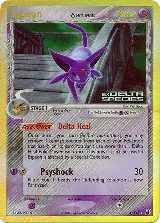 Espeon (4/113) (Delta Species) (Stamped) [EX: Delta Species] | I Want That Stuff Brandon