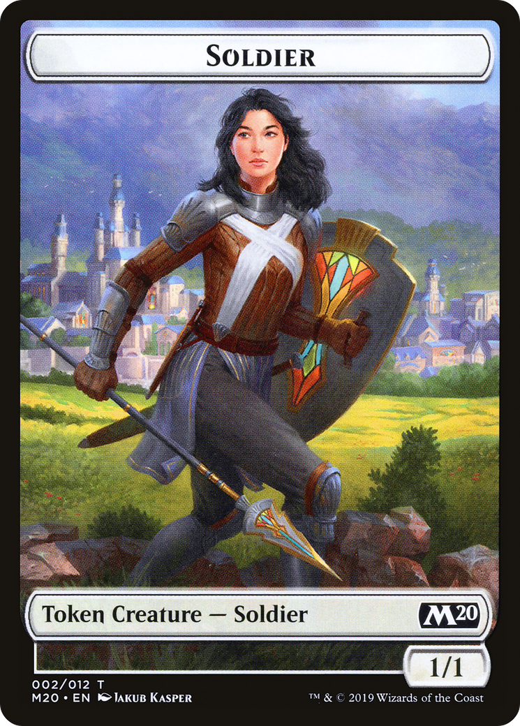 Soldier // Dinosaur Double-Sided Token [Game Night 2019 Tokens] | I Want That Stuff Brandon