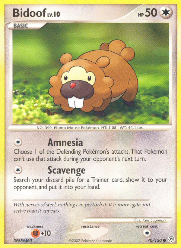 Bidoof (70/130) [Diamond & Pearl: Base Set] | I Want That Stuff Brandon