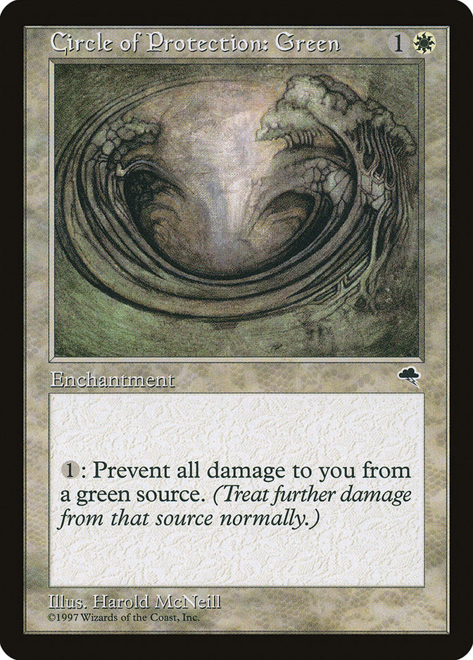 Circle of Protection: Green [Tempest] | I Want That Stuff Brandon