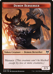 Human Warrior // Demon Berserker Double-Sided Token [Kaldheim Tokens] | I Want That Stuff Brandon