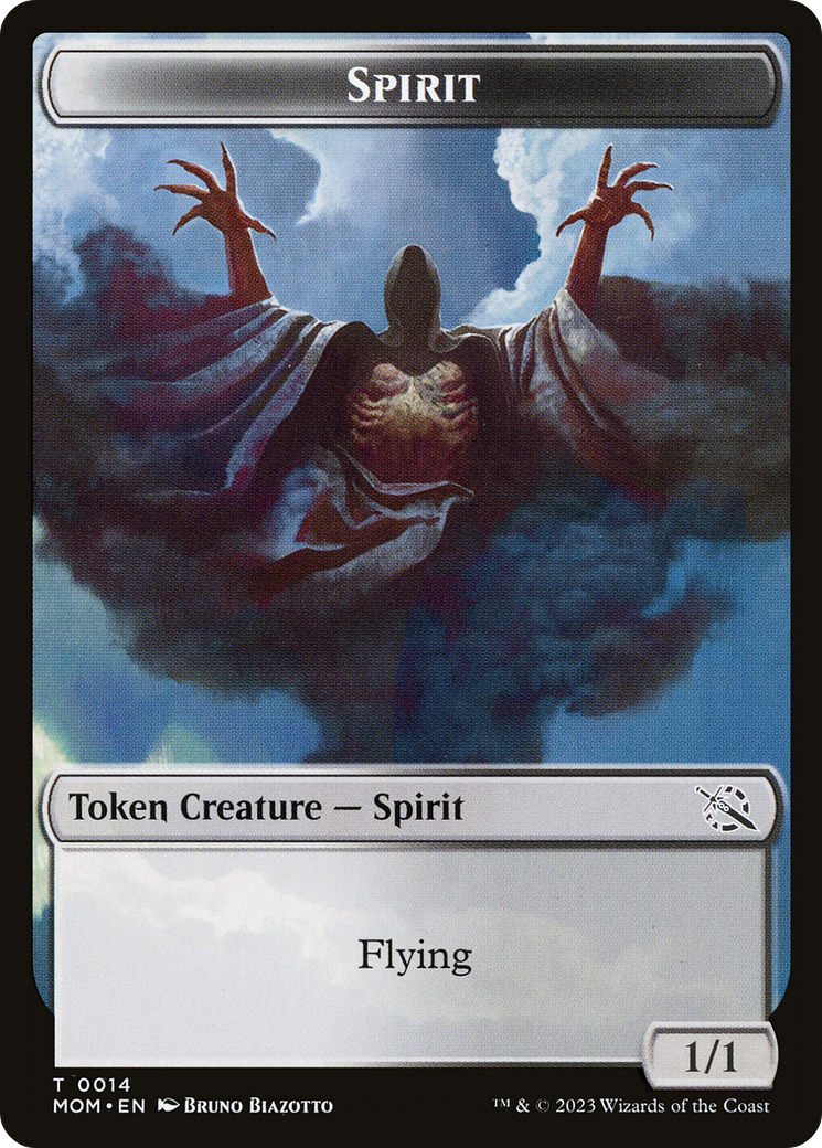 Monk // Spirit (14) Double-Sided Token [March of the Machine Tokens] | I Want That Stuff Brandon