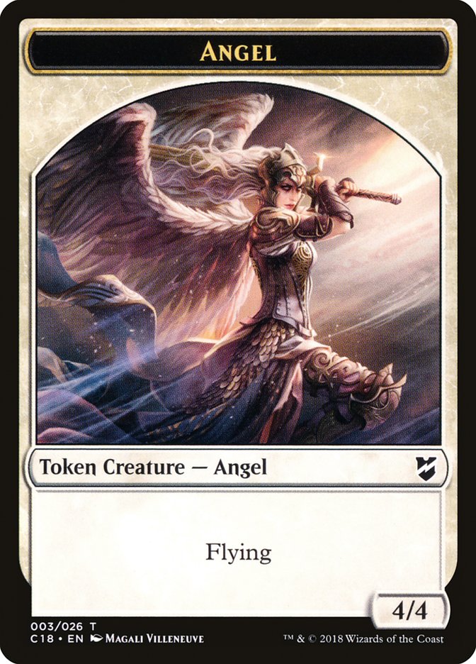 Zombie // Angel Double-Sided Token [Commander 2018 Tokens] | I Want That Stuff Brandon