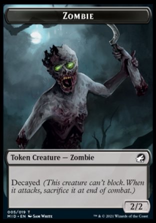 Zombie Token (005) [Innistrad: Midnight Hunt Tokens] | I Want That Stuff Brandon
