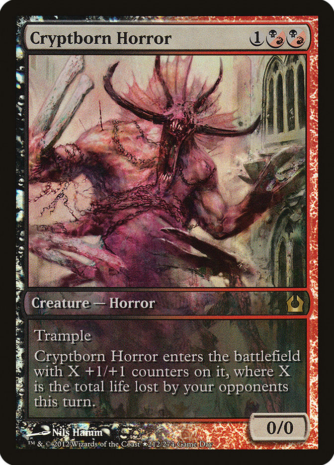 Cryptborn Horror (Game Day) (Extended Art) [Return to Ravnica Promos] | I Want That Stuff Brandon