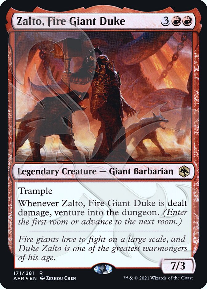 Zalto, Fire Giant Duke (Ampersand Promo) [Dungeons & Dragons: Adventures in the Forgotten Realms Promos] | I Want That Stuff Brandon