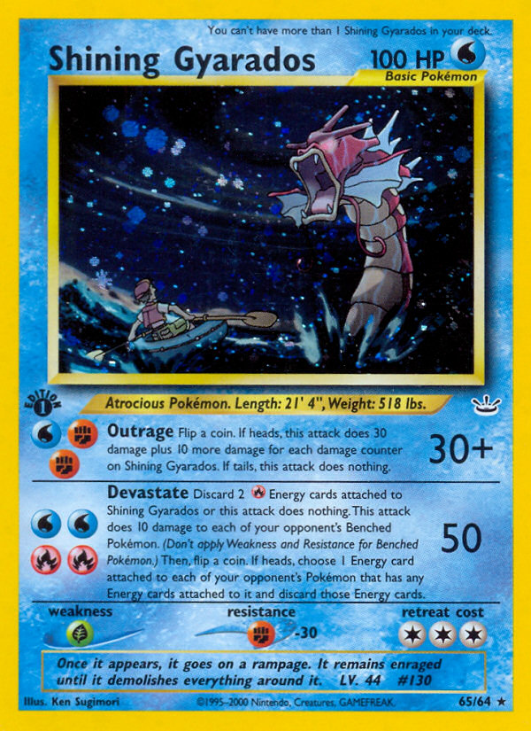 Shining Gyarados (65/64) [Neo Revelation 1st Edition] | I Want That Stuff Brandon