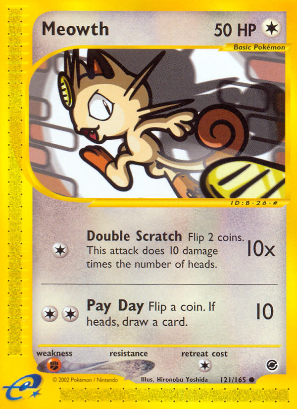 Meowth (121/165) [Expedition: Base Set] | I Want That Stuff Brandon