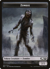 Knight // Zombie Double-Sided Token [Core Set 2021 Tokens] | I Want That Stuff Brandon
