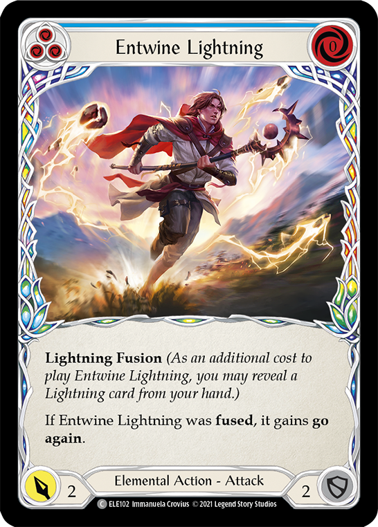 Entwine Lightning (Blue) [ELE102] (Tales of Aria)  1st Edition Rainbow Foil | I Want That Stuff Brandon