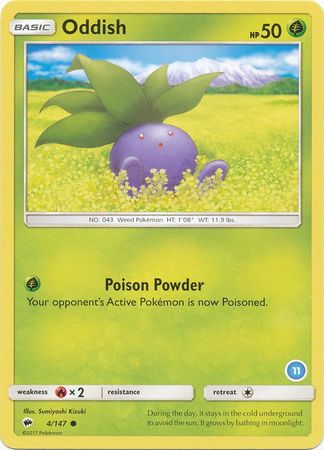 Oddish (4/147) (Deck Exclusive #11) [Sun & Moon: Trainer Kit - Alolan Ninetales] | I Want That Stuff Brandon