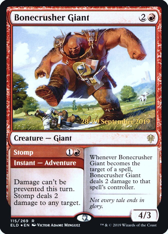 Bonecrusher Giant // Stomp [Throne of Eldraine Prerelease Promos] | I Want That Stuff Brandon