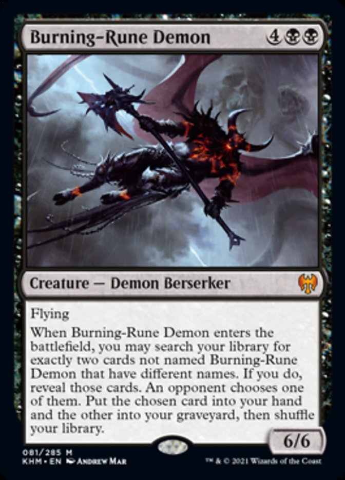 Burning-Rune Demon [Kaldheim] | I Want That Stuff Brandon