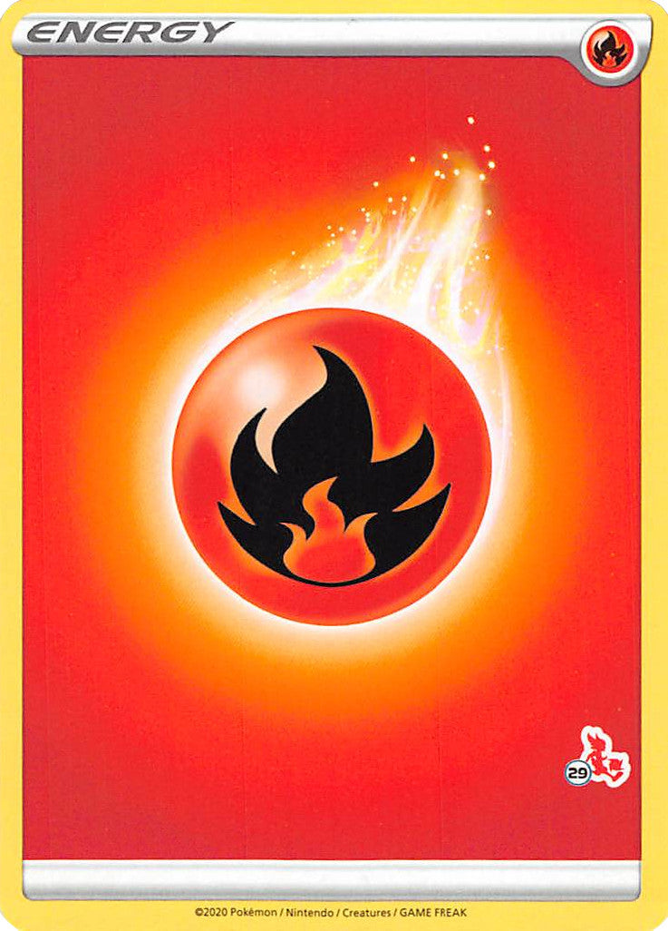 Fire Energy (Cinderace Stamp #29) [Battle Academy 2022] | I Want That Stuff Brandon
