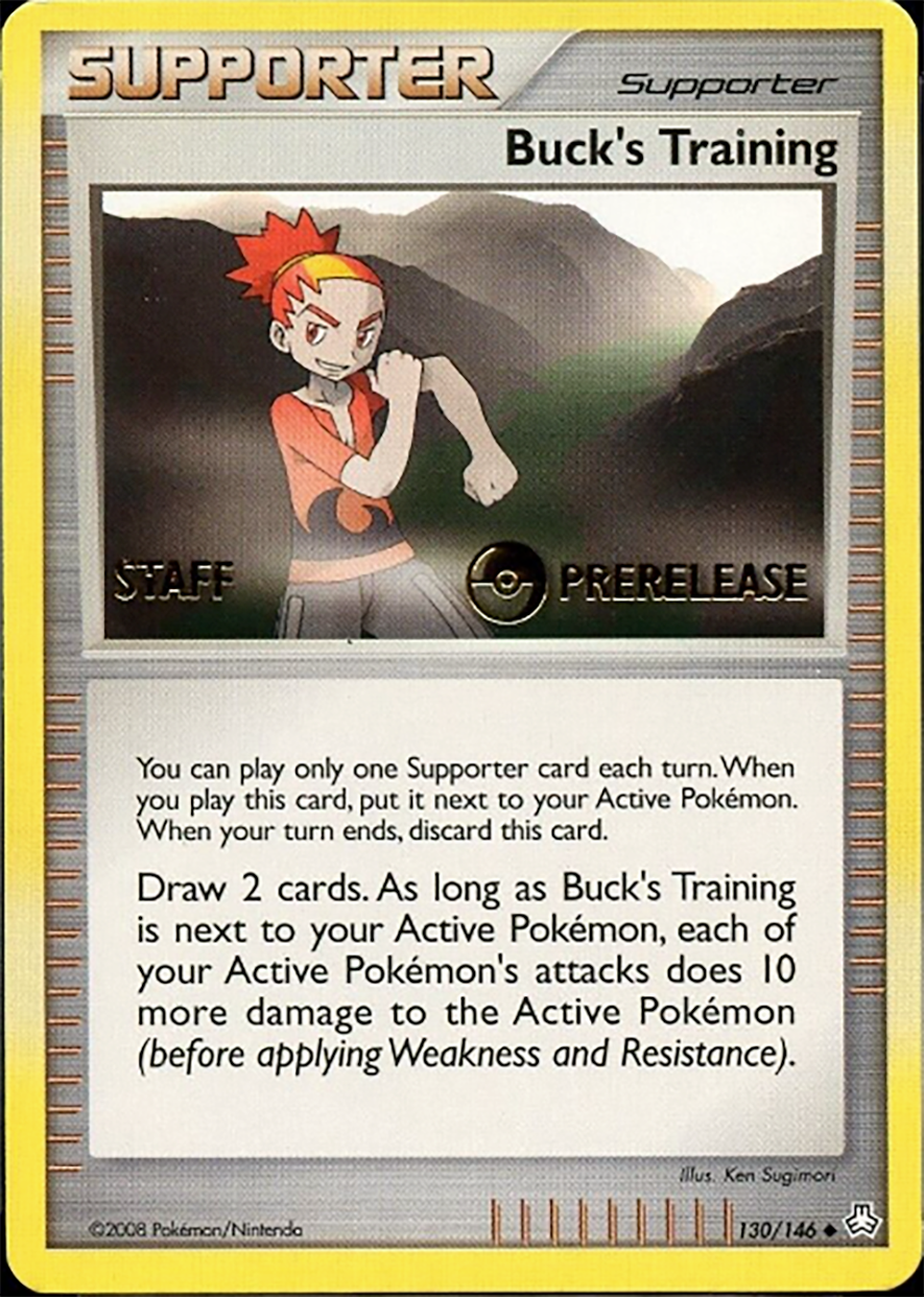 Buck's Training (130/146) (Staff Prerelease Promo) [Diamond & Pearl: Legends Awakened] | I Want That Stuff Brandon