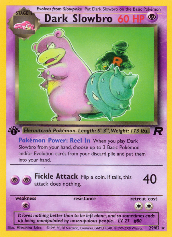 Dark Slowbro (29/82) [Team Rocket 1st Edition] | I Want That Stuff Brandon