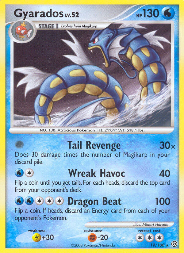 Gyarados (19/100) (Theme Deck Exclusive) [Diamond & Pearl: Stormfront] | I Want That Stuff Brandon