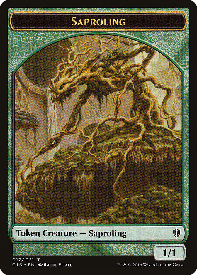 Saproling (016) // Saproling (017) Double-Sided Token [Commander 2016 Tokens] | I Want That Stuff Brandon