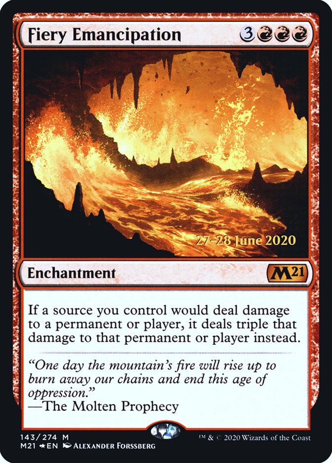 Fiery Emancipation [Core Set 2021 Prerelease Promos] | I Want That Stuff Brandon