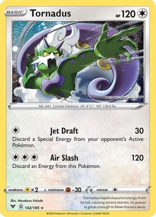 Tornadus (142/185) (Cosmos Holo) [Sword & Shield: Vivid Voltage] | I Want That Stuff Brandon