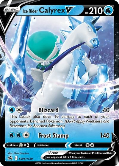 Ice Rider Calyrex V (SWSH130) (Jumbo Card) [Sword & Shield: Black Star Promos] | I Want That Stuff Brandon