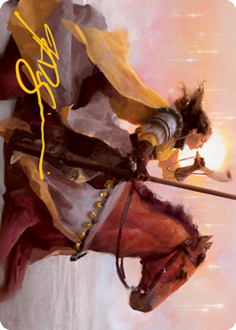 Sunrise Cavalier Art Card (Gold-Stamped Signature) [Innistrad: Midnight Hunt Art Series] | I Want That Stuff Brandon