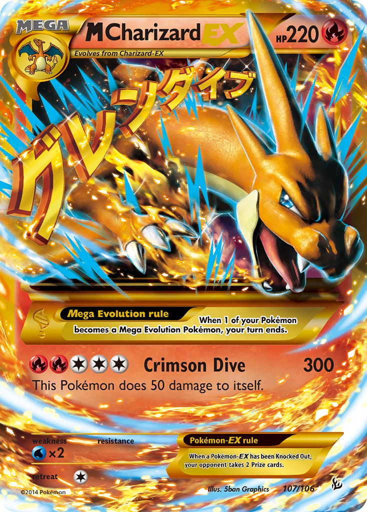 M Charizard EX (107/106) [XY: Flashfire] | I Want That Stuff Brandon