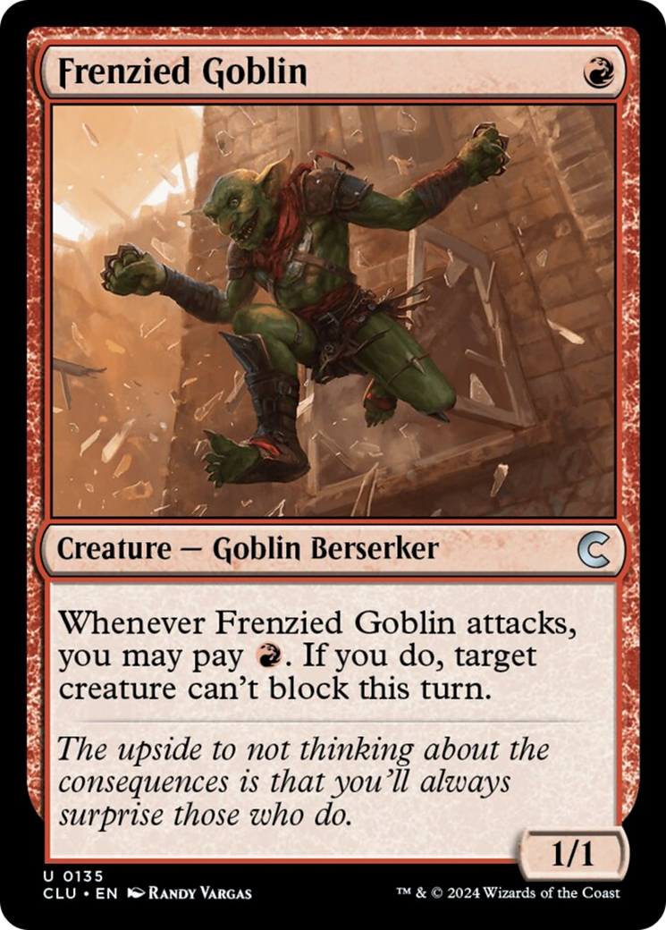 Frenzied Goblin [Ravnica: Clue Edition] | I Want That Stuff Brandon