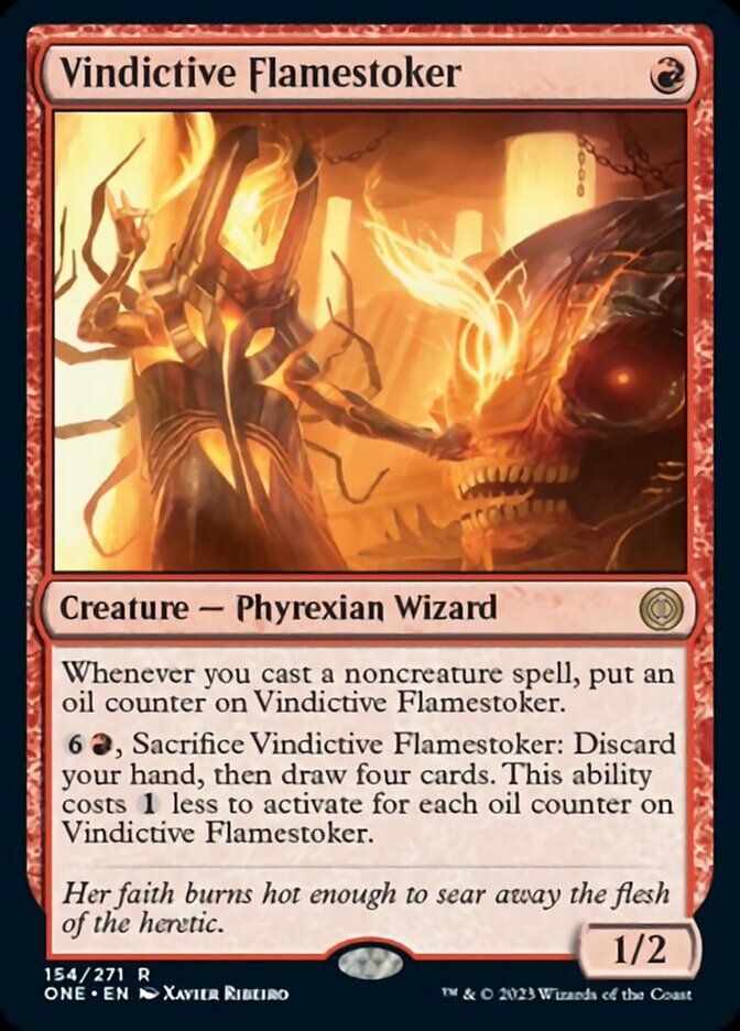 Vindictive Flamestoker [Phyrexia: All Will Be One] | I Want That Stuff Brandon