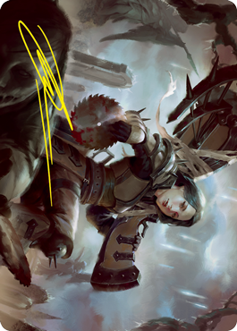 Sawblade Slinger Art Card (Gold-Stamped Signature) [Innistrad: Crimson Vow Art Series] | I Want That Stuff Brandon