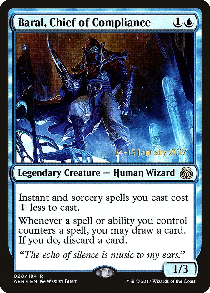 Baral, Chief of Compliance [Aether Revolt Prerelease Promos] | I Want That Stuff Brandon