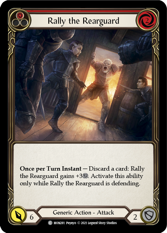 Rally the Rearguard (Red) (Rainbow Foil) [MON281-RF] 1st Edition Rainbow Foil | I Want That Stuff Brandon