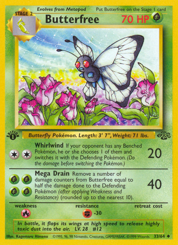 Butterfree (33/64) [Jungle 1st Edition] | I Want That Stuff Brandon