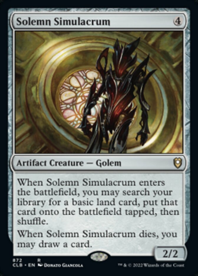 Solemn Simulacrum [Commander Legends: Battle for Baldur's Gate] | I Want That Stuff Brandon