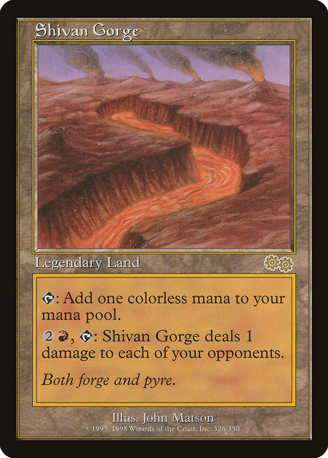 Shivan Gorge [Urza's Saga] | I Want That Stuff Brandon