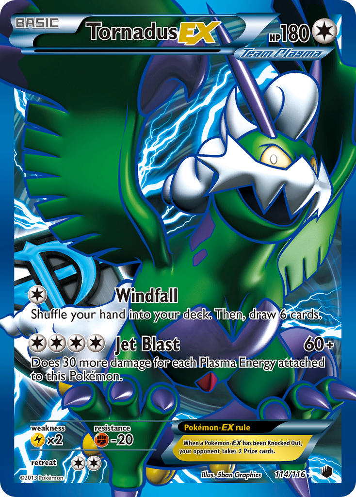 Tornadus EX (114/116) [Black & White: Plasma Freeze] | I Want That Stuff Brandon