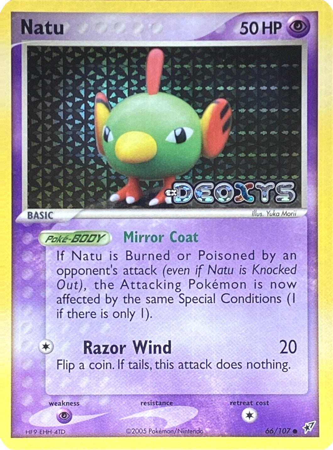 Natu (66/107) (Stamped) [EX: Deoxys] | I Want That Stuff Brandon