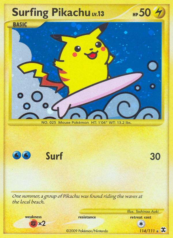 Surfing Pikachu (114/111) [Platinum: Rising Rivals] | I Want That Stuff Brandon
