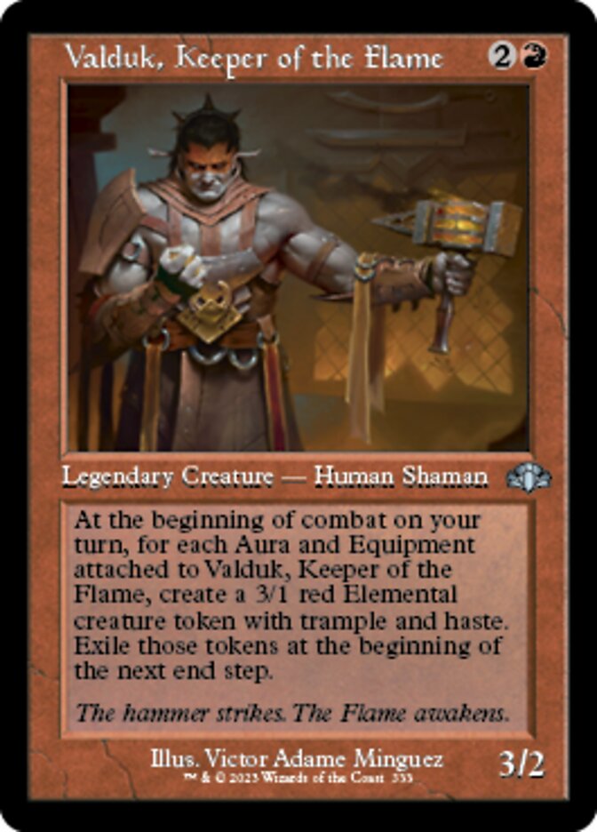 Valduk, Keeper of the Flame (Retro) [Dominaria Remastered] | I Want That Stuff Brandon