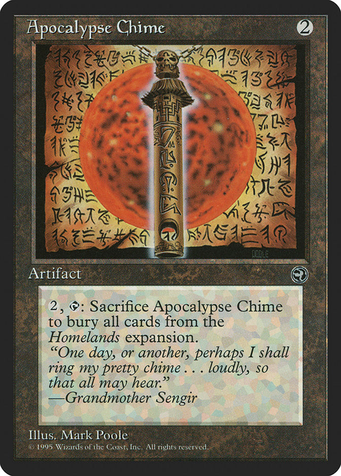Apocalypse Chime [Homelands] | I Want That Stuff Brandon