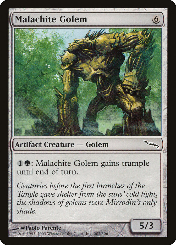 Malachite Golem [Mirrodin] | I Want That Stuff Brandon