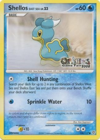 Shellos East Sea (106/132) (Origins Game Fair 2008) [Nintendo: Black Star Promos] | I Want That Stuff Brandon