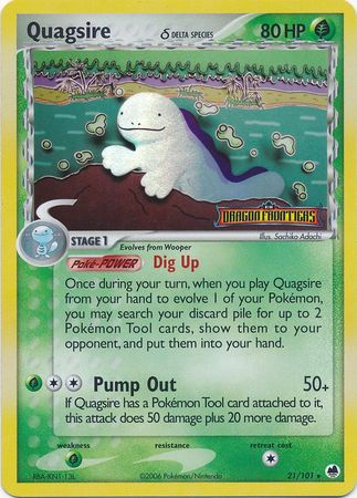 Quagsire (21/101) (Delta Species) (Stamped) [EX: Dragon Frontiers] | I Want That Stuff Brandon