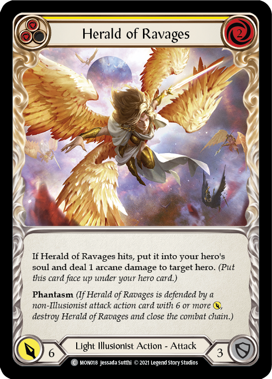 Herald of Ravages (Yellow) [MON018] 1st Edition Normal | I Want That Stuff Brandon